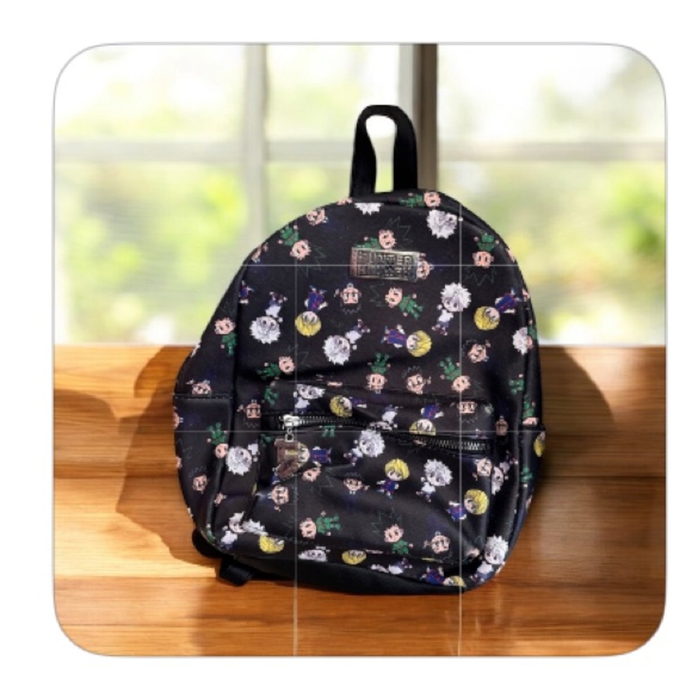 Hunter x hunter Black Floral Backpack